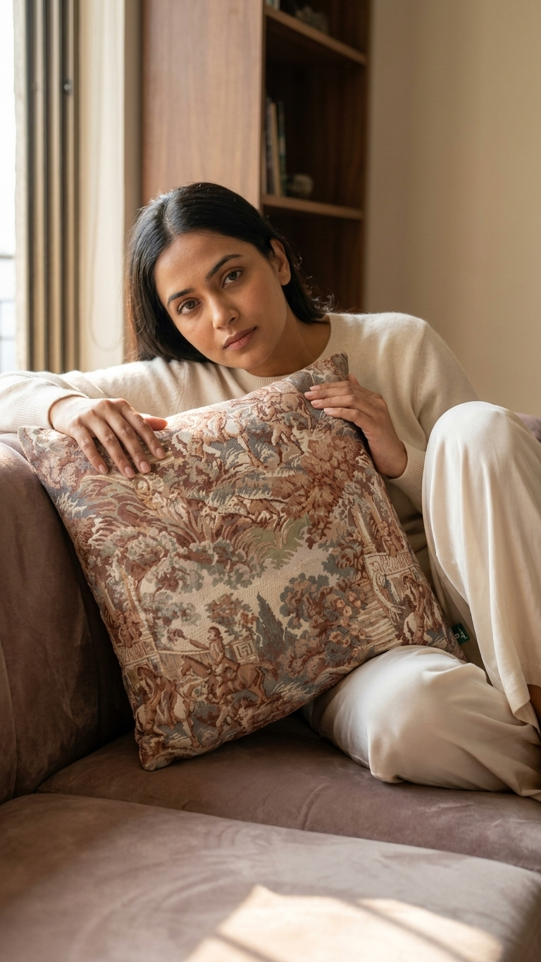 CUSHION VIRASAT JACQUARD 45X45 CM