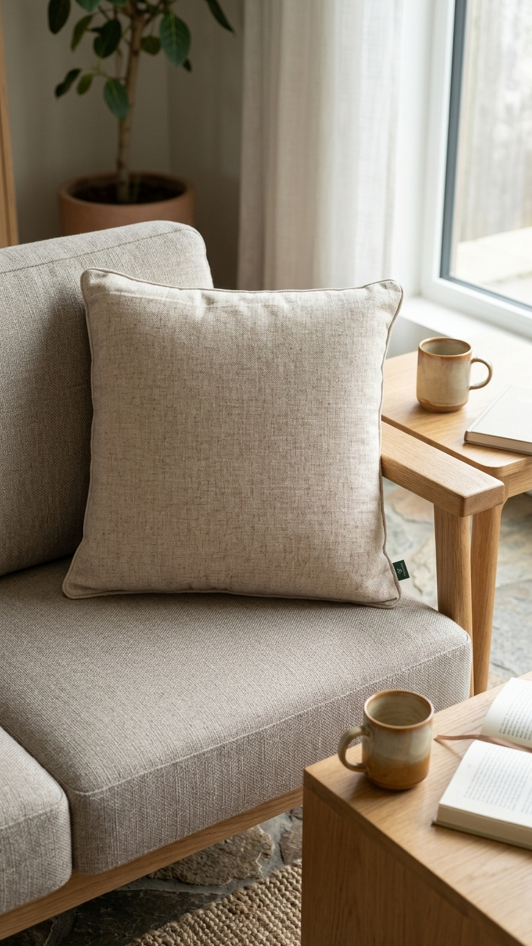 CUSHION KHAAK LINEN 50X50 CM