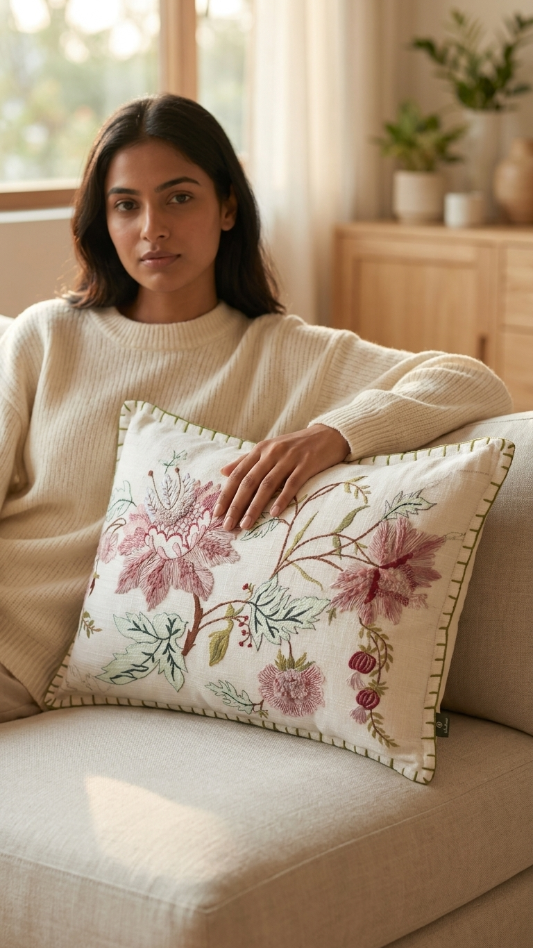 CUSHION NARGIS FLORA MULTI 35X50 CM